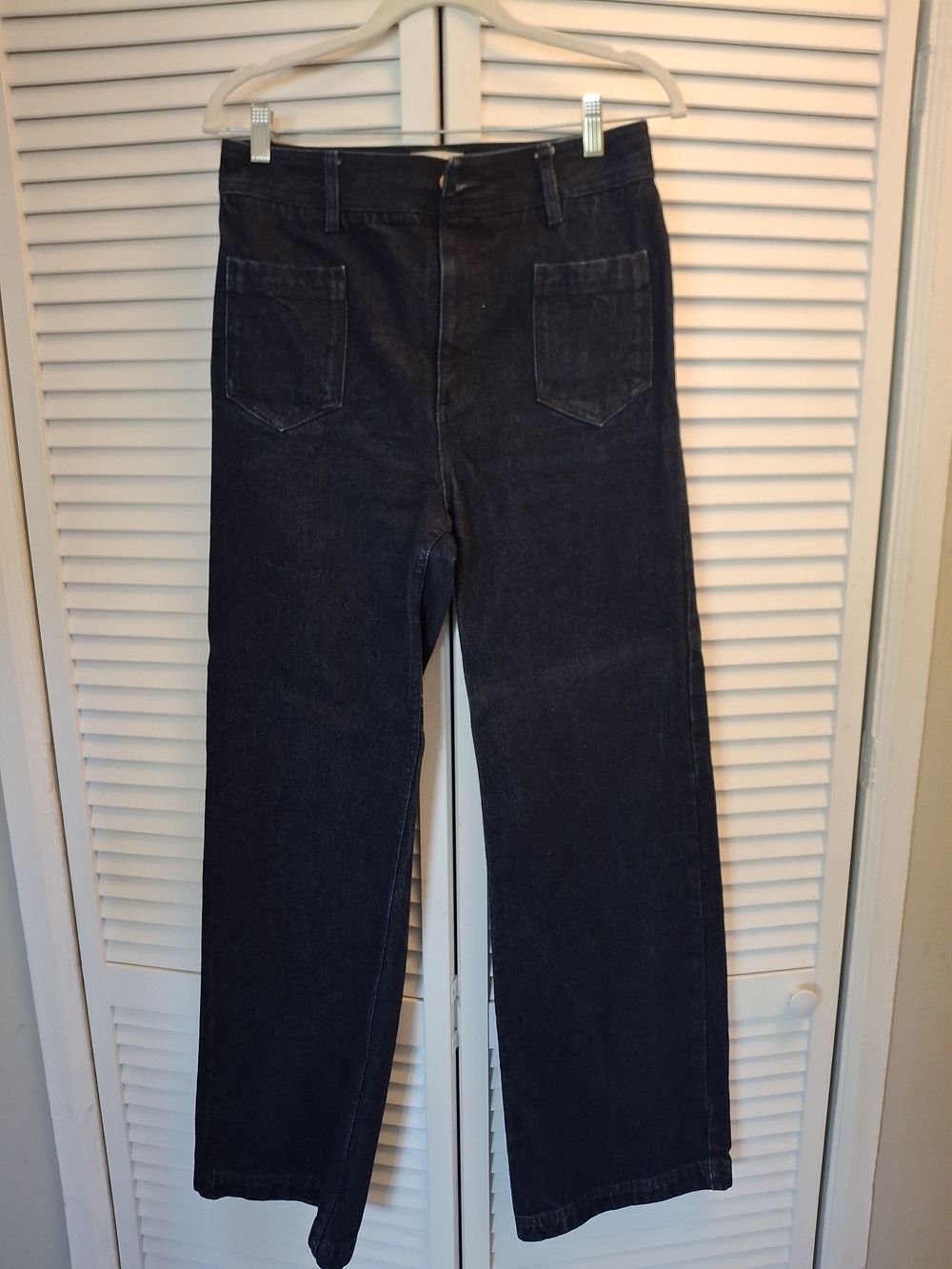Sezane Le 70s Trousers Sz 8 In Indigo